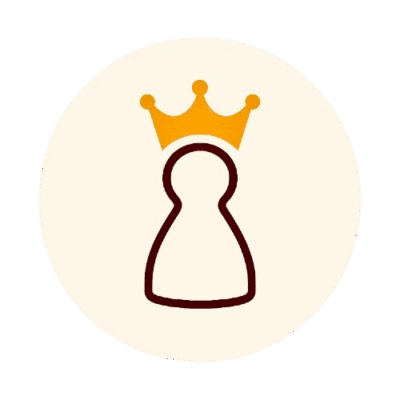 Logo, Spielfigur mit goldener Krone Praxis la figurina
